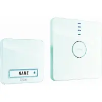 M-E BELL-201 / 231 DRAADLOZE DEURBELSET 1x Deurbeldrukker-zender, 1x Bel-ontvanger 40989