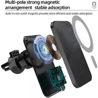 Kingston 1stCOOL Qi draadloze magnetische autolader, 15W, compatibel met MagSafe, wit