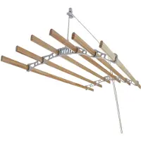 Monster Droogrek Ophangbaar - Wit - 1.8 meter - plafond wasrek