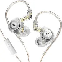 KZ EDX Pro - In-Ear Monitors - Met Microfoon - Dynamische Driver - Hifi Geluidskwaliteit - Verwisselbare Kabel - Universele Pasvorm - Transparant- Bedraad