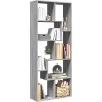 vidaXL Kamerscherm / boekenkast 67x25x161,5 cm hout grijs sonoma eiken