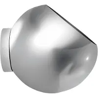 AYTM Wandbloempot Globe, Ø 21 cm, zilver, roestvrij staal Globe, chroom / zilver, Roestvrij staal, Design
