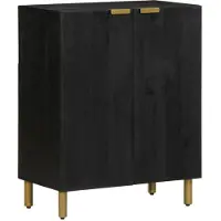 vidaXL Dressoir 60x33x75 cm bewerkt hout zwart