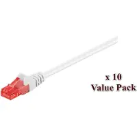 Microconnect V-UTP6005WVP, 0,5 meter, Cat6, U/UTP (UTP), RJ-45, RJ-45, Wit