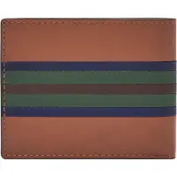 Fossil Portemonnee Bronson FPW Bifold Wallet Colorful Stripes Bruine