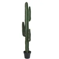 Vente-unique Artificiële cactus - L26 x D20 x H145 cm - Groen - GUADA