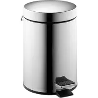Relaxdays pedaalemmer badkamer - 3 liter - glanzend rvs - binnenemmer - toilet - zilver