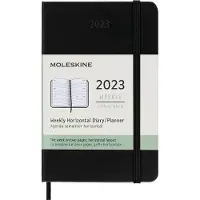 Moleskine 12 Maanden Agenda - 2023 - Wekelijks Horizontaal - Pocket - Harde Kaft - Zwart