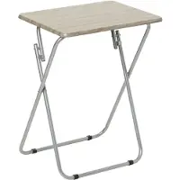 5 Five Bijzettabel/Tuintafel Edson - Metaal - naturel/zwart - 48 x 38 x 64 cm - Voor buiten - Opklapbaar