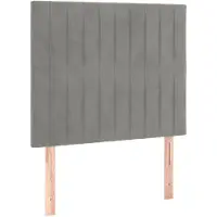 vidaXL Hoofdbord lichtgrijs 90x5x118/128 cm fluweel