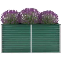 vidaXL Bedframe zonder matras 200x200 cm fluweel donkergroen