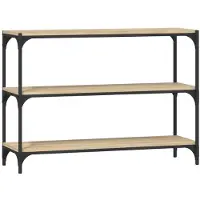 vidaXL Boekenkast 100x33x70,5 cm bewerkt hout en staal sonoma eiken