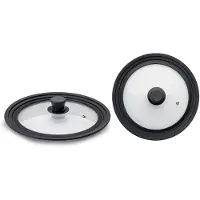 Jamon Silicone Edge 28-30-32 Cm Glass Pan Lid Zilver