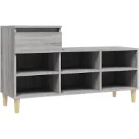 vidaXL Schoenenkast 102x36x60 cm bewerkt hout sonoma grijs
