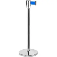 Saro Afzetpaal met uittrekband blauw - 1,8 Meter