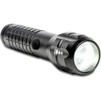 MAUL LED-zaklamp MAULkronos S, vermogen 3 W, 192 lm, tot 192 m, 3 tot 14 h, 3 lichtniveaus, IPX4, incl. batterijen, aluminium, zwart