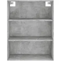 vidaXL Hoge kast 69,5x34x180 cm bewerkt hout betongrijs