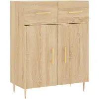 vidaXL Hoge kast 69,5x34x180 cm bewerkt hout sonoma eikenkleurig