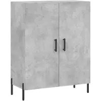 vidaXL Hoge kast 69,5x34x180 cm bewerkt hout betongrijs