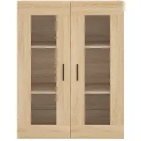 vidaXL Hoge kast 69,5x34x180 cm bewerkt hout sonoma eikenkleurig