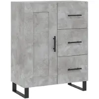 vidaXL Hoge kast 69,5x34x180 cm bewerkt hout betongrijs