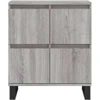 vidaXL Dressoirs 3 st bewerkt hout grijs sonoma eikenkleurig