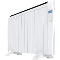 Cecotec 05334, elektrische convectorverwarmer, aluminium, voor binnengebruik, geschikt voor gangen, wandmontage, wit, met LED-verlichting