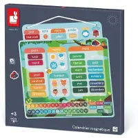 Janod Magnetische Kalender - Educatief Spel - De Begrip van Tijd Begrijpen, Meer Autonomie Krijgen - FSC Kartonnen Speelgoed - Vanaf 3 Jaar