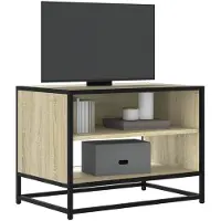 vidaXL Tv-meubel 61x40x46 cm bewerkt hout metaal sonoma eikenkleurig