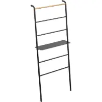 Yamazaki Handdoekenrek Tower Ladder Wide Black