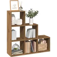 vidaXL Kamerscherm / boekenkast 3-laags 99x29x99 cm hout artisanaal