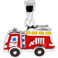The Jewelry Collection Zilver Gerhodineerde Hanger brandweerauto 1332029