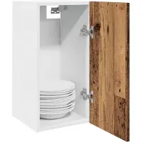 vidaXL Bovenkast Lyon 30x31x60 cm bewerkt hout oud houtkleurig