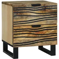 vidaXL Nachtkastje Naturel 40 x 33 x 46 cm Bewerkt hout