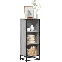 vidaXL Boekenkast 40x35x107,5 cm bewerkt hout grijs sonoma eikenkleur