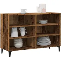 vidaXL Dressoir 103,5x35x70 cm bewerkt hout oud houtkleurig