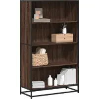 vidaXL Boekenkast 80,5x35x139 cm bewerkt hout bruin eikenkleurig