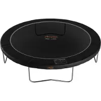 Avyna Trampoline Ø430 cm – Zwart – Rond Opbouwmodel – Groot Formaat – Zonder Veiligheidsnet – Luxe Trampolines