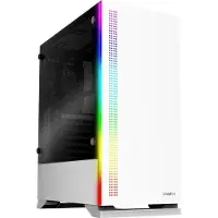 Zalman S5 WHITE, Midi-tower, PC, Wit, ATX, Micro ATX, Mini-ITX, Kunststof, Staal, Gehard glas, Blauw, Groen, Rood