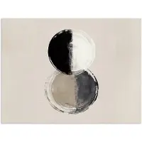 PosterMonkey Poster 80x60 cm - Cirkels - Strepen - Minimalistisch - Zwart - Posters - Kamer decoratie - Wanddecoratie woonkamer - Muurdecoratie slaapkamer
