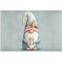 PosterMonkey Poster 180x120 cm - Kerstgnome - Cadeau - Groen - Posters - Kamer decoratie - Wanddecoratie woonkamer - Muurdecoratie slaapkamer XXL - Kerstversiering - Kerstdecoratie voor binnen - Kerstmis