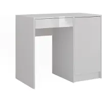 Vicco Kaptafel Sherry Wit/Wit Hoogglans 89.8 cm zonder spiegel, Model 57711