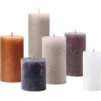 Bolsius kaars Rustiek New Neutrals (set van 6)