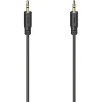 Hama Audiokabel Flexi-Slim 3,5-mm-jack-stekker Verguld Zwart 0,75 M