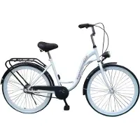 Viking Choice - Meisjesfiets – stadsfiets – 26 inch – wit, zwart