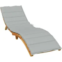 vidaXL Ligbedkussen 200x60x4 cm stof gemêleerd lichtgrijs