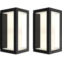 Philips Hue Impress muurlamp White and Color zwart smal duo pack