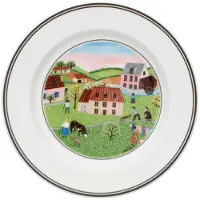 Villeroy & Boch 6x Villeroy & Boch Ontwerp Naif, Bord, Veelkleurig
