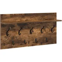 vidaXL Wandgemonteerde kapstok Muurmontage Rook Eiken 80 x 40 x 12 cm
