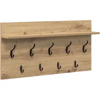 vidaXL Wandgemonteerde kapstok Muurmontage Artisan Eiken Bewerkt hout